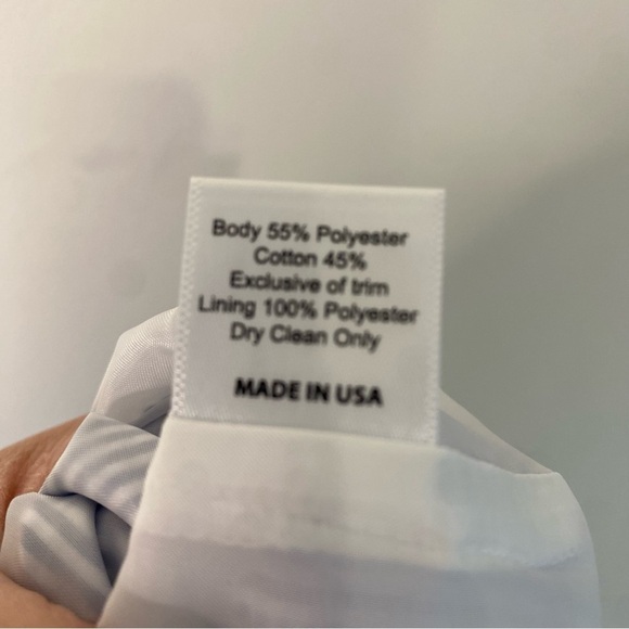 NWT Lauren James Blue Striped Wrap Midi Skirt Royal Stripe Size Medium Preppy - Picture 8 of 9